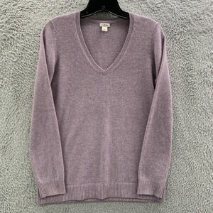 LL BEAN Sweater Womens Small Top Cashmere Purple